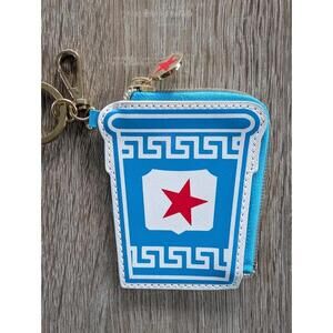 Dabney Lee New York Coffee Cup Zipper Coin Purse Pouch Wallet Travel Novelty